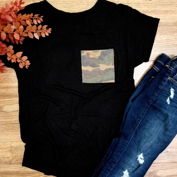 Tops - Camo Pocket Tee